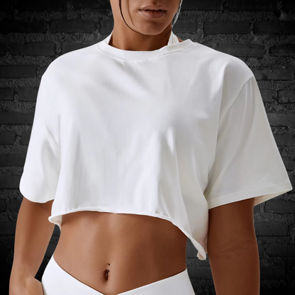 Blusa Crop oversize gym
